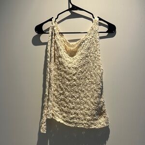Cream Knit Top